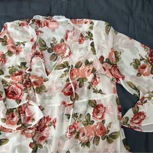 Show Me Your MuMu Floral Blouse - White and Pink